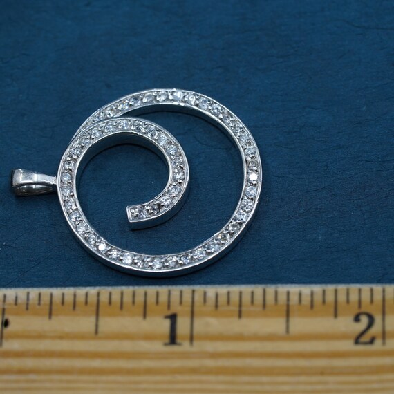 vintage Sterling 925 silver handmade circle penda… - image 6