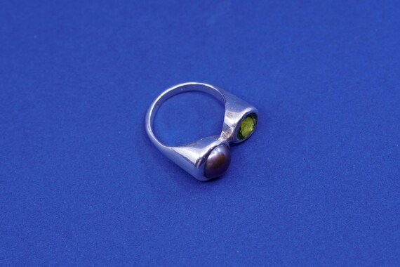 Size 7.5, vintage sterling silver handmade ring, … - image 6