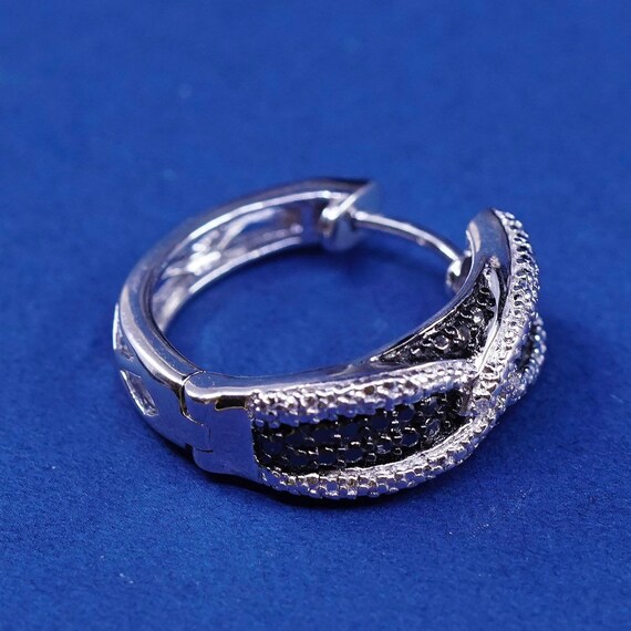 0.75”, Vintage (500522) Sterling silver earrings,… - image 3