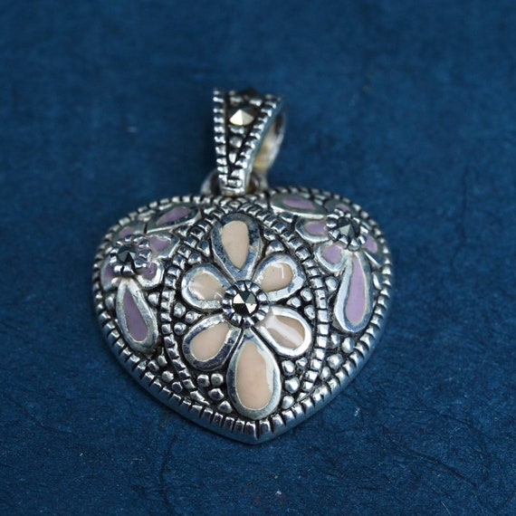 Vintage Sterling silver handmade pendant, 925 sil… - image 2