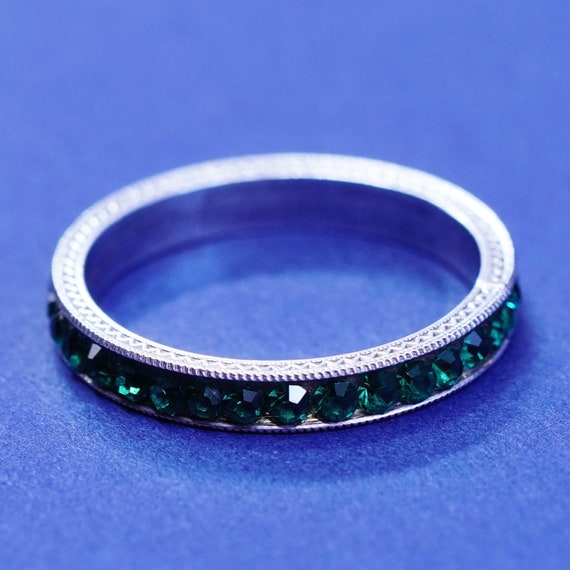 Size 8, vintage Sterling silver handmade ring, 92… - image 1