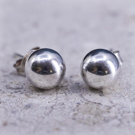 7mm Sterling silver studs earrings