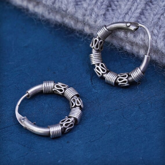 Handmade sterling silver earrings top