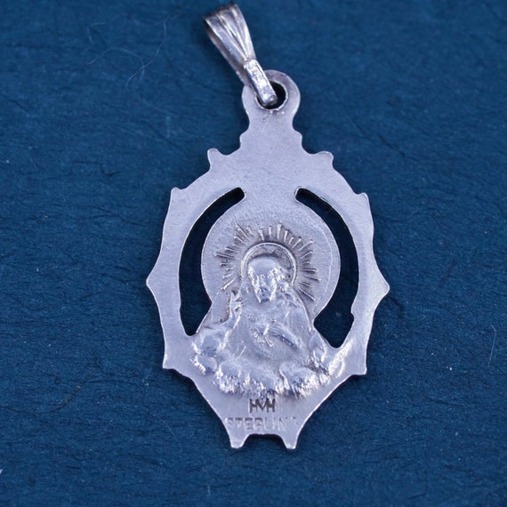 Vintage Sterling silver handmade pendant, 925 rel… - image 5