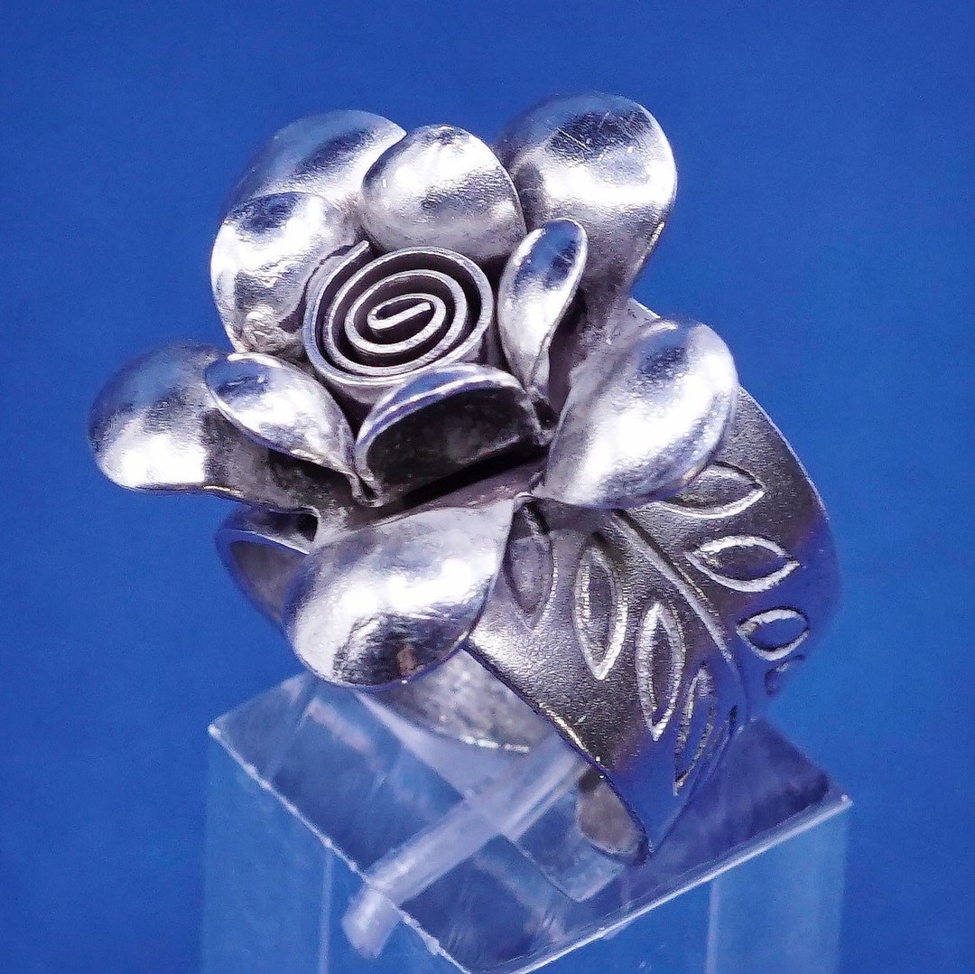 Bague en pierre de lune en argent sterling estampillée à la - France