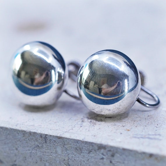 Vintage Sterling silver handmade earrings, high p… - image 3