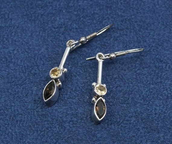 Vintage (500507) Sterling silver handmade earring… - image 1