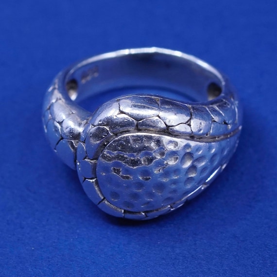 Size 5.75, vintage Sterling silver handmade ring,… - image 1