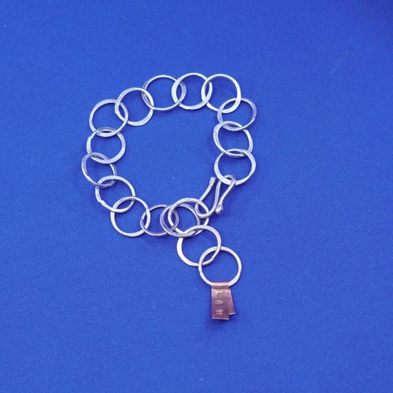 Adjustable”, Sterling silver handmade bracelet, 9… - image 6