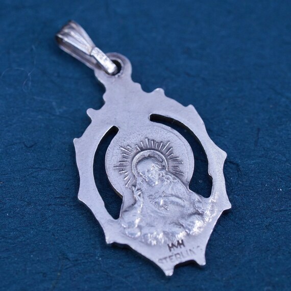 Vintage Sterling silver handmade pendant, 925 rel… - image 6