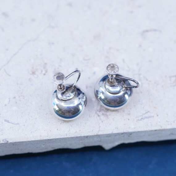 Vintage Sterling silver handmade earrings, high p… - image 4