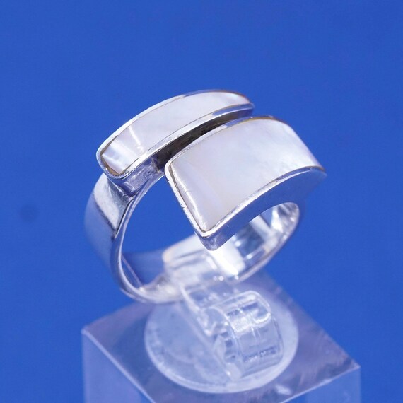 Size 7, Vintage Sajen Sterling 925 Silver Statement Ring With