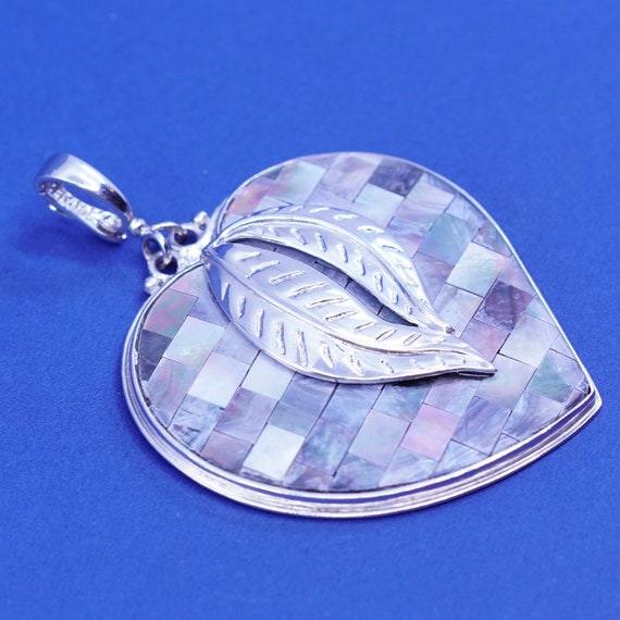 Vintage Sajen sterling silver handmade heart penda