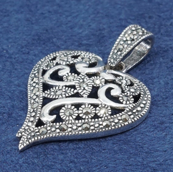 Vintage (520593) Sterling silver handmade pendant… - image 1