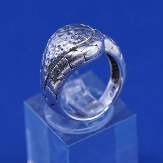 Size 5.75, vintage Sterling silver handmade ring,… - image 6