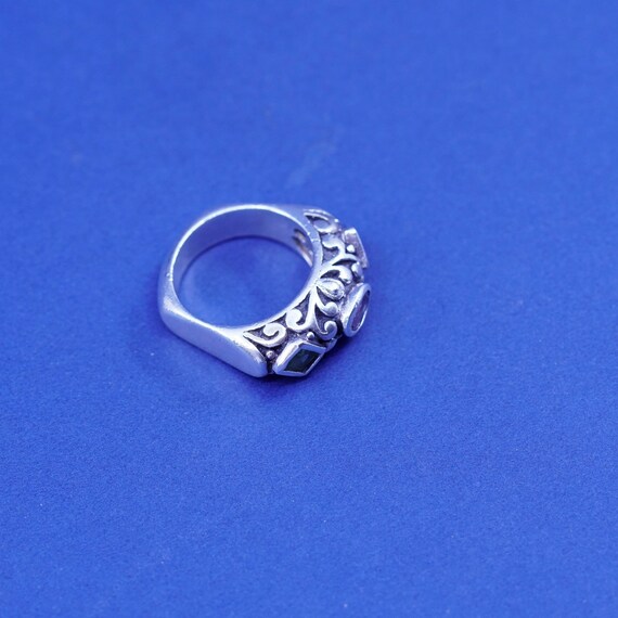 Size 6, vintage Sterling silver handmade ring, 92… - image 6