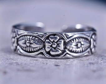 Size 9, Vintage Southwestern Sterling Silver 925 Handmade Flower