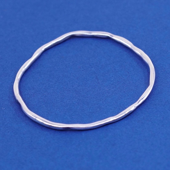 vtg Sterling silver handmade pendant, 925 circle pendant, stamped 925