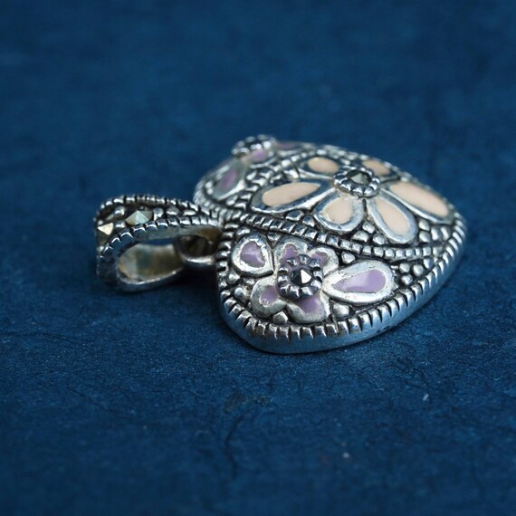 Vintage Sterling silver handmade pendant, 925 sil… - image 3