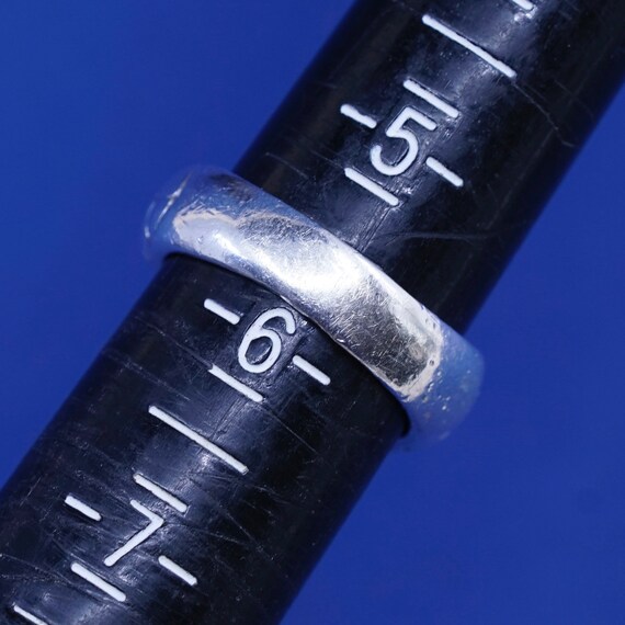 Size 5.75, vintage Sterling silver handmade ring,… - image 8