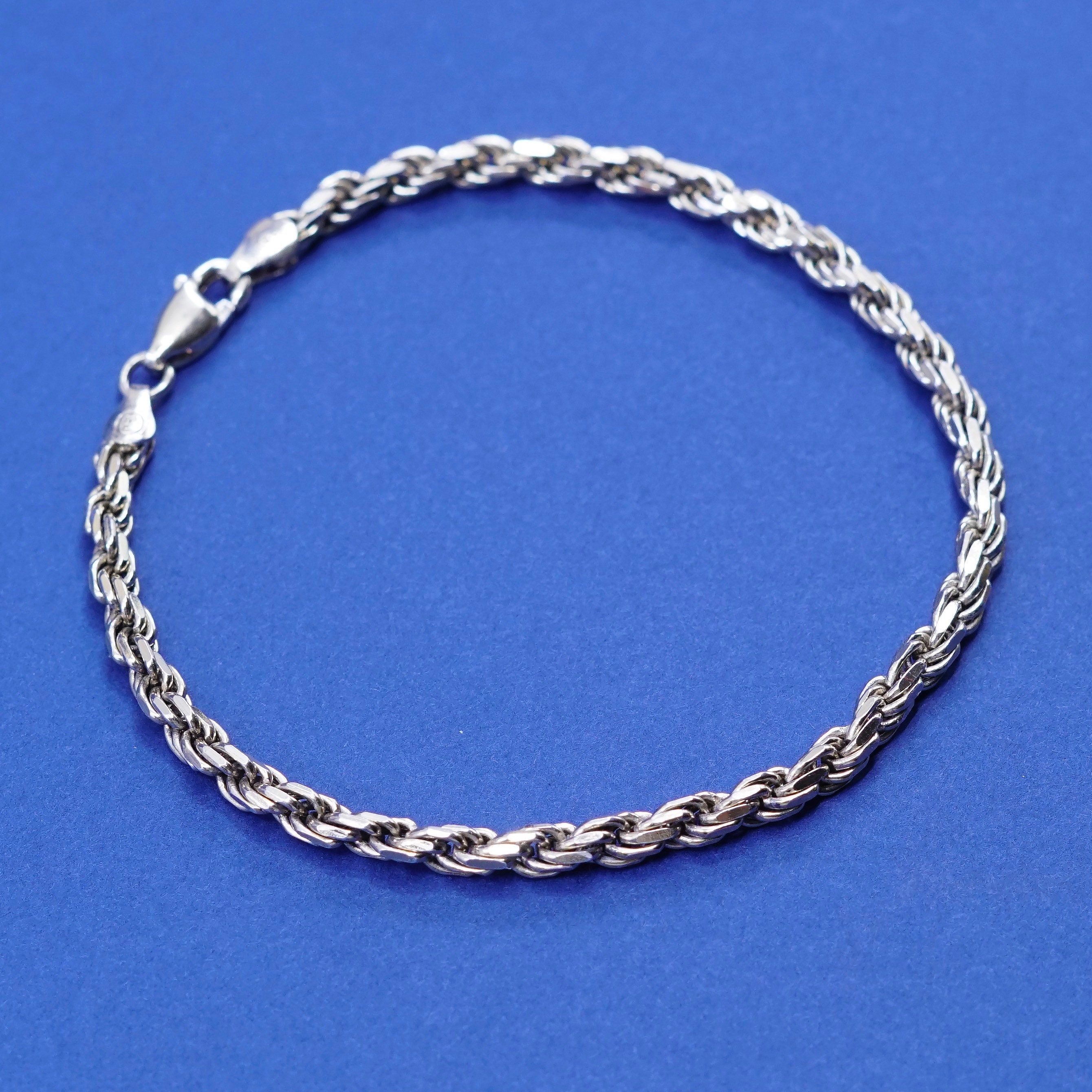 KA 1772 ITALY .925 Stirling Silver Circle Chain Necklace 24 inches |  #472425496