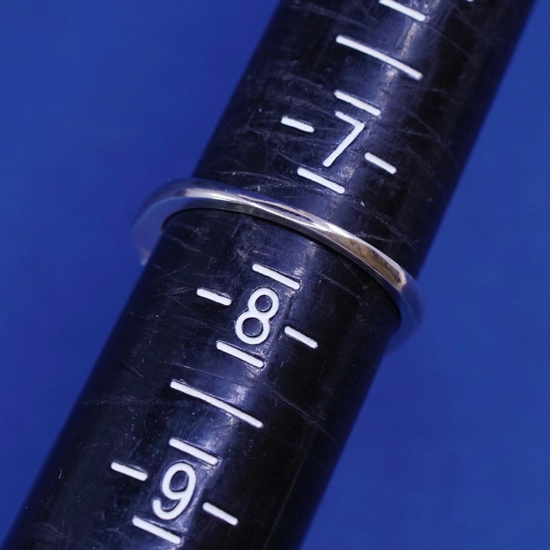 Sterling silver handmade ring 510644 solid 925 silver wide swirly band stamped sterling vintage Size 7.5