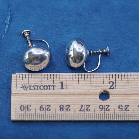 Vintage Sterling silver handmade earrings, high p… - image 5