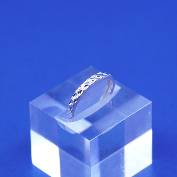 Size 7, vintage Sterling silver handmade ring, ha… - image 3