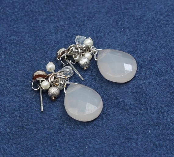 Vintage (500319) sterling silver handmade earring… - image 2