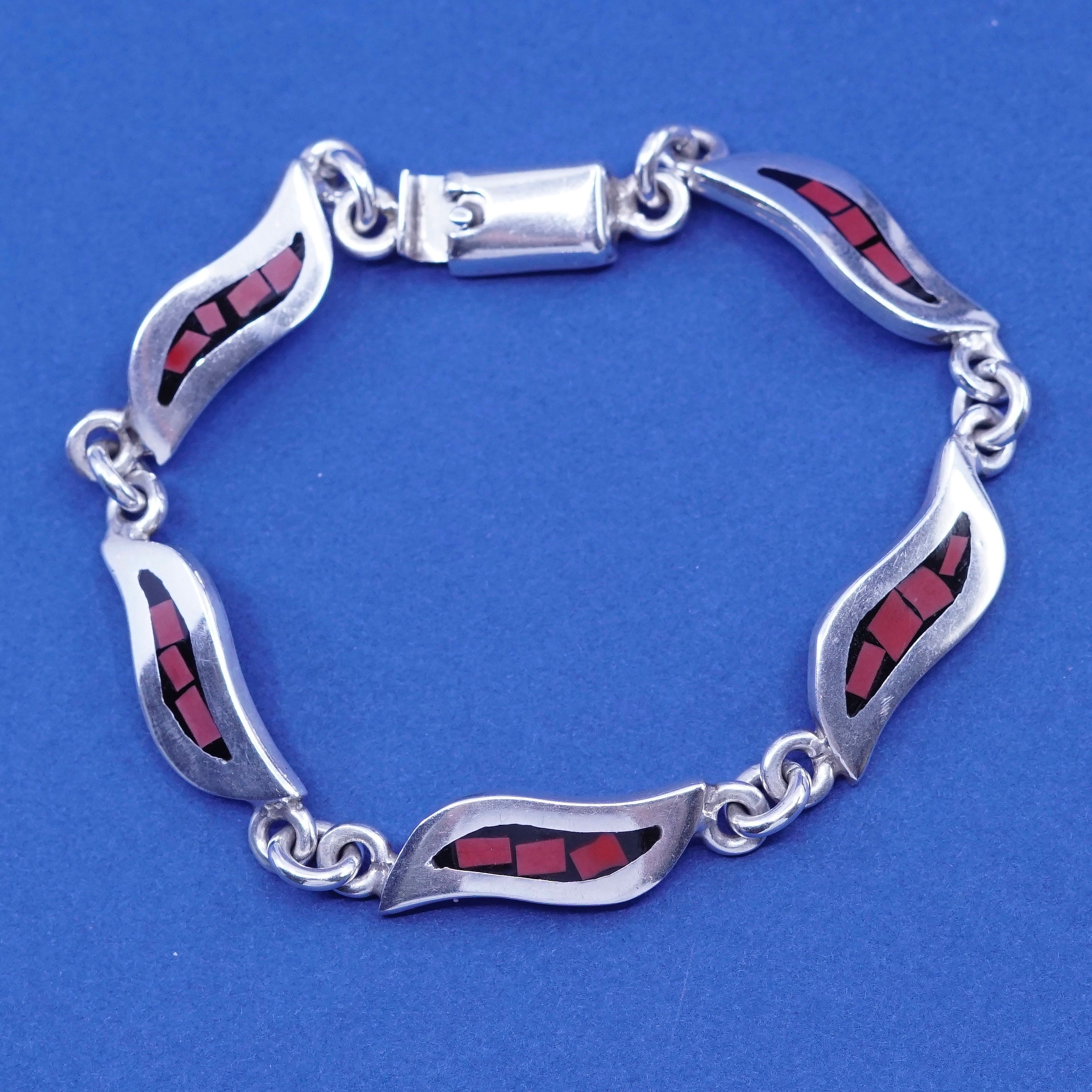 ② Mexique : Magnifique bracelet en argent massif — Bijoux anciens — 2ememain