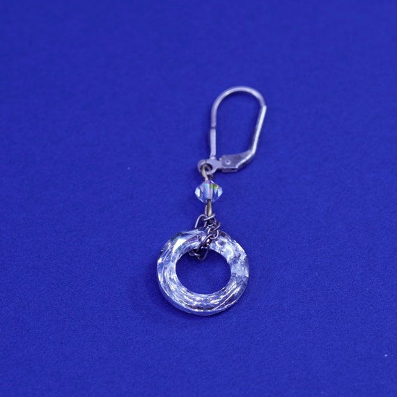Vintage Sterling 925 silver handmade earrings wit… - image 5