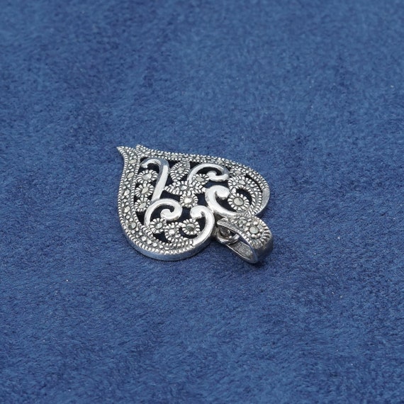 Vintage (520593) Sterling silver handmade pendant… - image 3