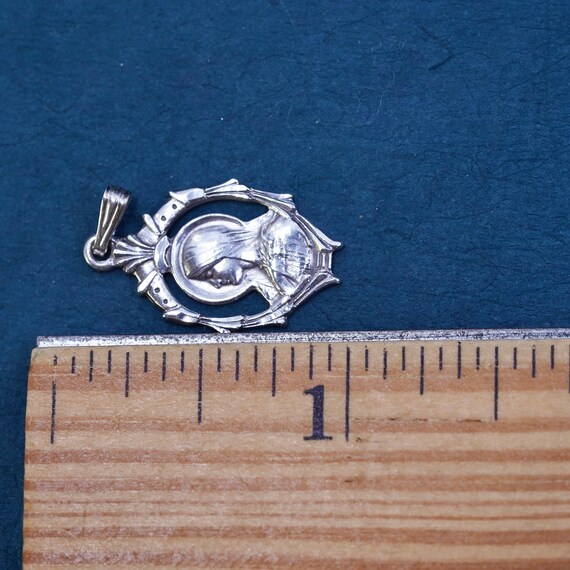 Vintage Sterling silver handmade pendant, 925 rel… - image 7