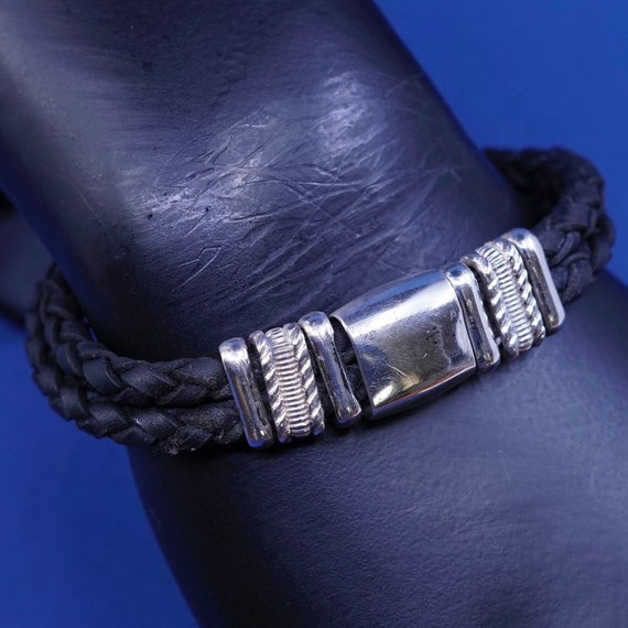 6.5, Vintage 530108 Sterling Silver Handmade Bracelet, Solid 6.5, Vintage 530108 Sterling Silver Handmade Bracelet, Solid