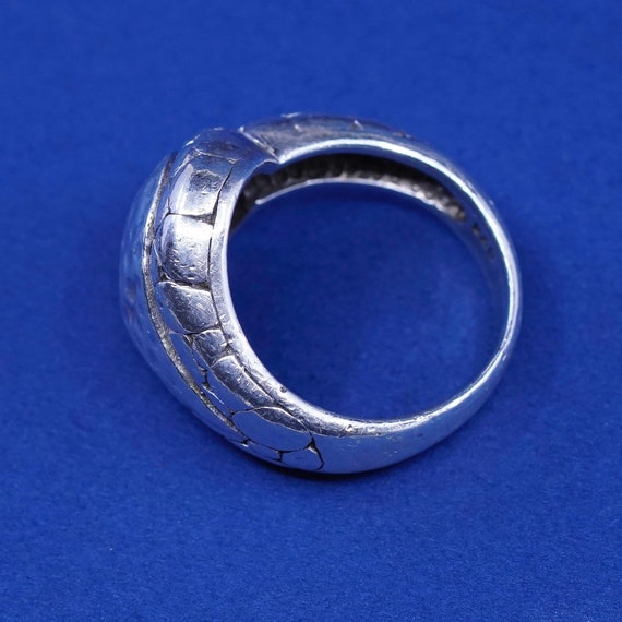 Size 5.75, vintage Sterling silver handmade ring,… - image 5