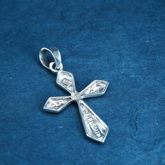 Vintage Sterling silver Handmade charm, 925 cross… - image 4