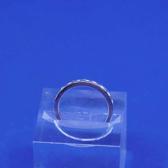 Size 7, vintage Sterling silver handmade ring, ha… - image 4