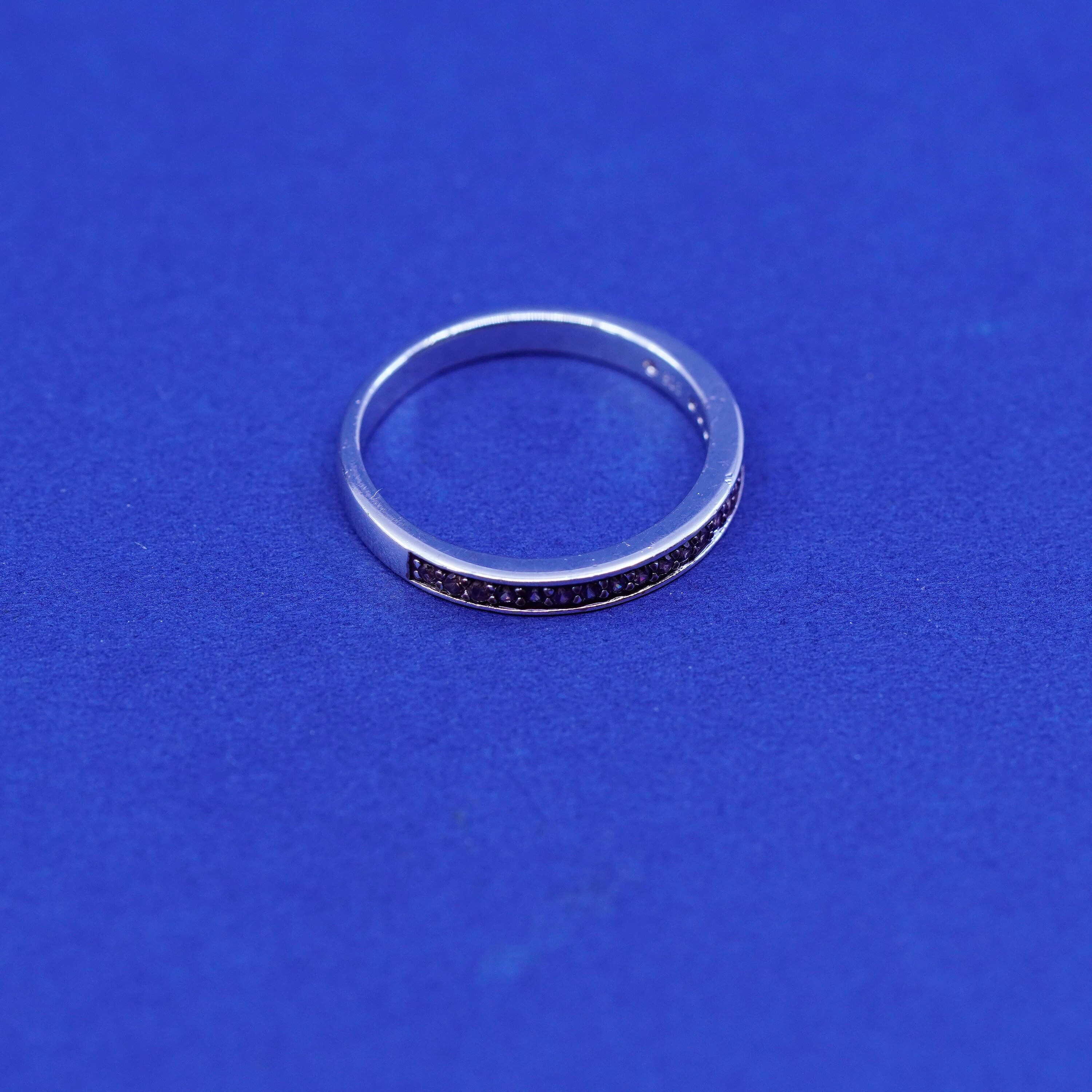 Size 7.25 Vintage Sterling Silver Engagement Ring 925 Band Etsy UK