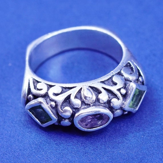 Size 6, vintage Sterling silver handmade ring, 92… - image 1