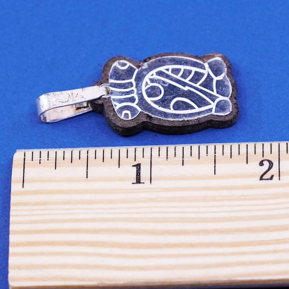 Mexico GC79 Sterling Silver Handmade Pendant, 925 Bear With Wood