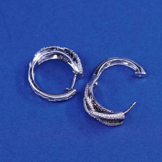 0.75”, Vintage (500522) Sterling silver earrings,… - image 4