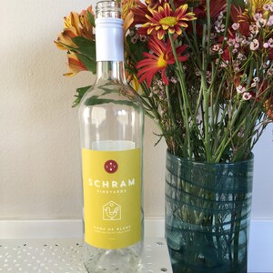 CUSTOM - Schram Vineyards Coup De Blanc Wine Bottle Light
