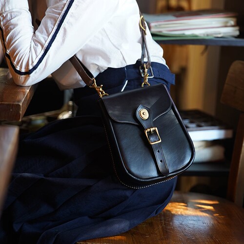 Horween Vintage Cross Body Bag Leather Pattern/ Lady Bag Etsy