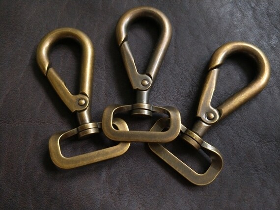 1/" Solid Brass Snap Spring Hook Keychains Hook Clip Key Holder 26mm