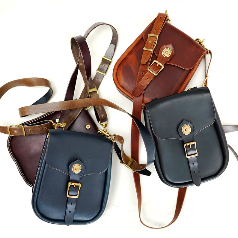 Horween Vintage Cross Body Bag Leather Pattern/ Lady Bag Etsy