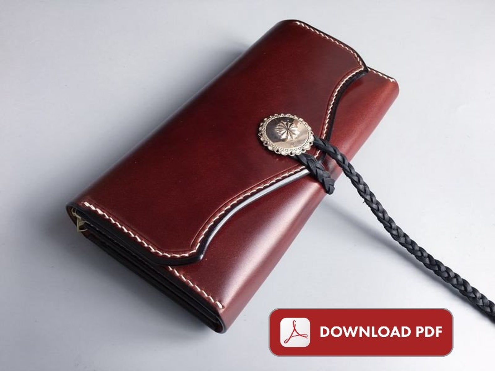 Handmade Japanese style Long Wallet Leather Pattern PDF with Etsy