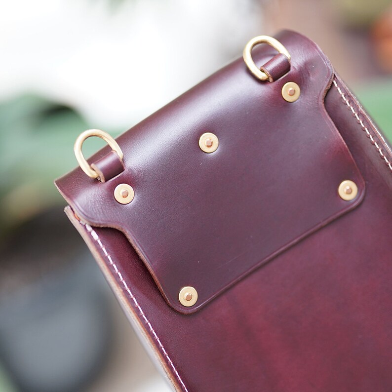 Horween Vintage Cross Body Bag Leather Pattern/ Lady Bag Etsy