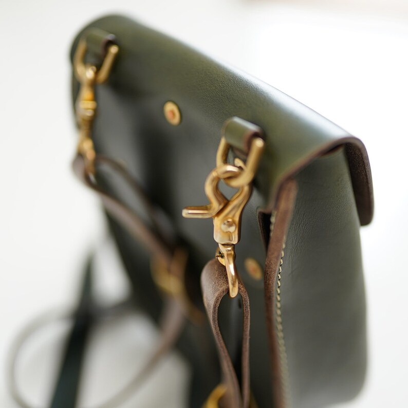 Horween Vintage Cross Body Bag Leather Pattern/ Lady Bag Etsy