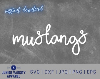 Mustangs Mascot SVG, School Spirit Cut File (Digital Download)
