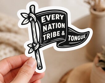 Elke sticker van de vlag van natie, stam en tong | Kiss-cut vinyl sticker